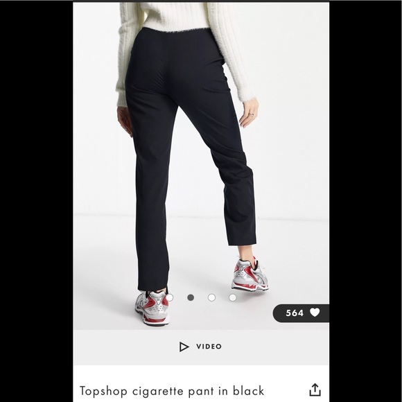 Topshop cigarette pant in black - Picture 2 of 4